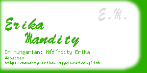 erika mandity business card
